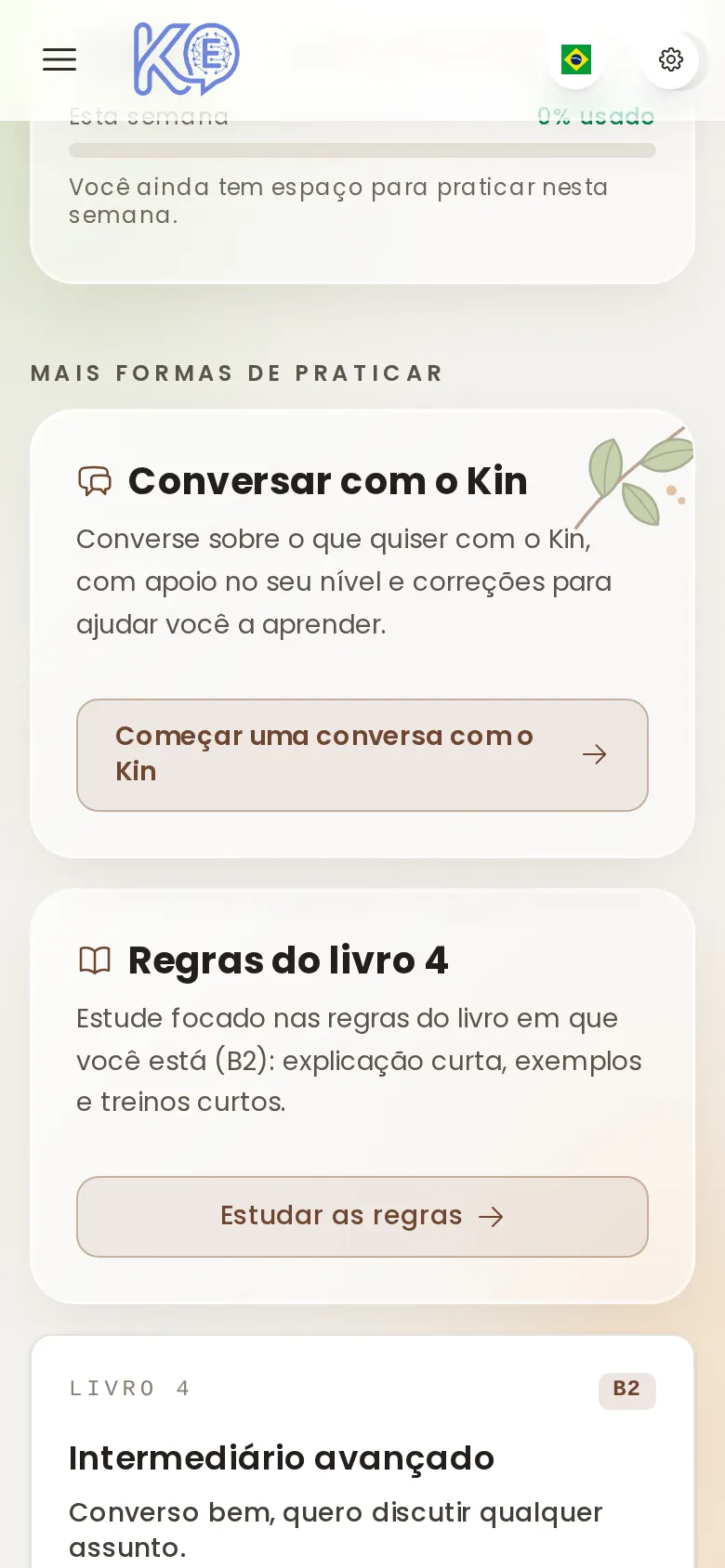 Seis livros do A1 ao C2, no celular